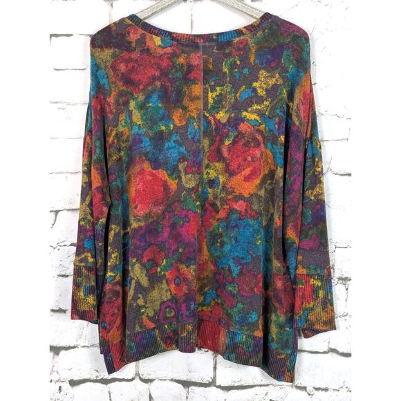 HABITAT Super Soft Fleece Boxy Artsy Slouchy Sweater Color Drench Lagenlook XL - Picture 5 of 8